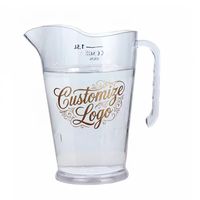 Offre Spéciale : Carafe Transparente Classique en Plastique Alimentaire Écologique de 1,8 L et 2 L avec Logo Personnalisé pour Eau, Thé et Bière