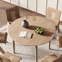 Table de salle à manger nordique moderne à texture personnalisable Bureau en MDF Mobilier de maison stable contemporain avec des motifs scandinaves pour les hôtels