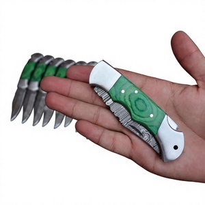 High Quality Damascus Steel Folding Blade Pocket <b>Knife</b> Wholesale Factory Rates wood Handle Tactical Application - Product Image 2