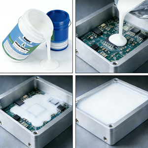 Adhésif thermique en polyuréthane, <span class=keywords><strong>colle</strong></span> bicomposante AB, composés de scellement, isolation pour driver LED, pour scellement électronique - Product Image 4
