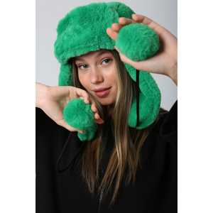 Gorro de Felpa Beige para Mujer, con Orejeras de Peluche y Pompón, para Ciclismo, Esquí, Deportes al Aire Libre, Pesca, Invierno, Casual/Fiesta - Product Image 3