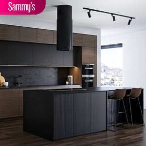 Mobili da Cucina Modulari in Acciaio e Alluminio con Ante in Vetro Temperato Moderno Set Completo Include Rubinetto e Cestello Estraibile - Product Image 2