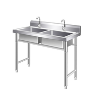 Évier de cuisine en acier inoxydable 304 avec drain invisible, design dissimulé, aspect moderne