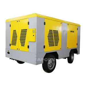 Drukschroef Motor Luchtcompressor Hoge Apcom 24bar 295kw 400hp 1000cfm 27m 3/Min Yucai Nieuwe Stijl Draagbare Compressor