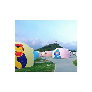 Dôme géodésique EPS avec abri pour jacuzzi, pour usage extérieur, entrepôt, villa - Conception surélevée, kit de salle de bain de luxe pour conteneur de 40 pieds - Product Image 1