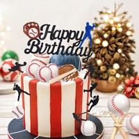 15 décorations de gâteaux sur le thème du baseball, joueurs de baseball, ensemble de décorations de gâteaux d'anniversaire sur le thème du baseball