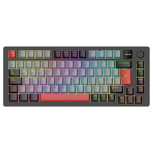 <span class=keywords><strong>Clavier</strong></span> mécanique à joint tri-mode Bluetooth 82 touches <span class=keywords><strong>Clavier</strong></span> de jeu <span class=keywords><strong>sans</strong></span> <span class=keywords><strong>fil</strong></span> rechargeable <span class=keywords><strong>sans</strong></span> <span class=keywords><strong>fil</strong></span> 75% RGB remplaçable à chaud - Product Image 6