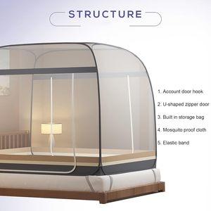 Đẹp Sang Trọng Lớn Muỗi Có Thể Gập Lại Lưới Giường Vòng Lều Xách Tay Có Thể Gập Lại Pop up Muỗi <span class=keywords><strong>Net</strong></span> Cho Giường - Product Image 2