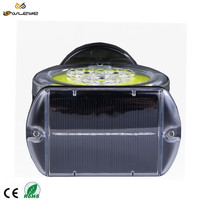Voyant d'avertissement de trafic solaire super lumineux 10LED étanche avec GPS plusieurs modes de clignotement et options d'installation