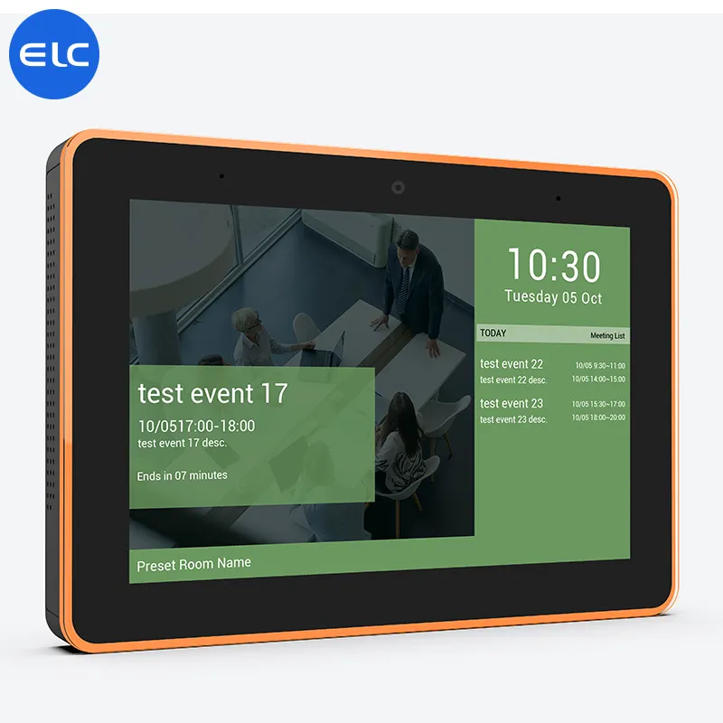 2024 tableta de montaje en pared Android de 8 pulgadas sistema de reserva de sala de reuniones pantalla digital NFC POE TABLET