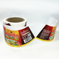 Étiquettes autocollantes personnalisées en vinyle imperméable pour bouteilles de sauce soja BBQ, bouteilles en plastique, snacks et aliments pour animaux de compagnie