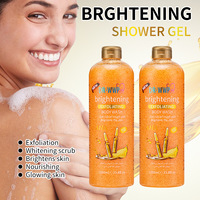 Gel Douche Exfoliant au Curcuma Éclaircissant Nettoyant Corporel Hydratant Exfoliant AHA 1000ml
