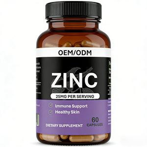 Capsules de <span class=keywords><strong>zinc</strong></span> 25 mg par portion (2 capsules) - 60 capsules, soutien immunitaire pour adultes, peau saine, complément alimentaire |   OEM/ODM Privé - Product Image 1