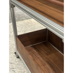 Aluminum Profile <b>Storage</b> <b>Cart</b> Rectangle Standing Type For Living Room Home Use Snack <b>Cart</b> Style - Product Image 2