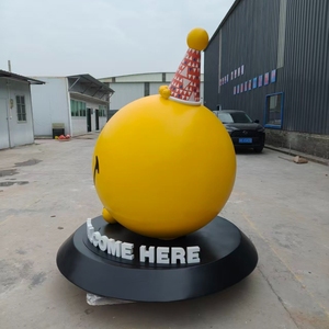 Palloni Giganti Personalizzabili in Fibra di Vetro a Forma di Emoji (Ridenti, Piangenti, Arrabbiati, Felici) <span class=keywords><strong>per</strong></span> Decorazioni di Parchi, Luna Park, Feste e Vacanze - Product Image 4