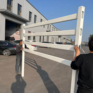 Sıcak satış beyaz <span class=keywords><strong>3</strong></span> demiryolu at çit çiftlik kafes ve kapıları - Product Image 6