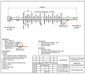 11kv 132kv <span class=keywords><strong>220kv</strong></span> dài thanh treo Composite cách điện IEC tiêu chuẩn cao su Silicone kỵ nước Polymer cách điện - Product Image 3