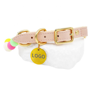Collier pour animaux de compagnie en cuir PU souple avec boucle de fermeture et longueur réglable pour chiens et chats, collier pour animaux de compagnie en PU à fermeture à pression
