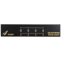 Commutateur KVM VCOM 3D 1080P FHD USB VGA 4 entrées, sélecteur de clavier et souris de bureau de niveau professionnel