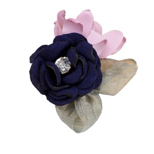 Yupu Fabric Camellia <b>Flower</b> 6cm Flat Back With Rhinestone For Hair Shoes Hats Clothing Accessories - Product Image 5