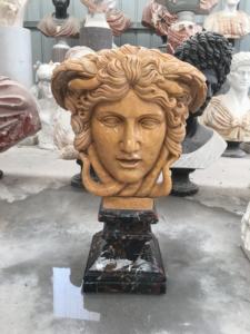 Decoración del hogar occidental <span class=keywords><strong>de</strong></span> alta calidad, busto <span class=keywords><strong>de</strong></span> piedra Natural tallado a mano, <span class=keywords><strong>escultura</strong></span> <span class=keywords><strong>de</strong></span> busto <span class=keywords><strong>de</strong></span> Medusa, <span class=keywords><strong>escultura</strong></span> <span class=keywords><strong>de</strong></span> cabeza <span class=keywords><strong>de</strong></span> mármol blanco - Product Image 4