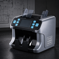 Compteur de billets double CIS avec écran tactile 4,3 pouces, détection UV MG IR, pour plus de 150 devises, machine de qualité bancaire 22C
