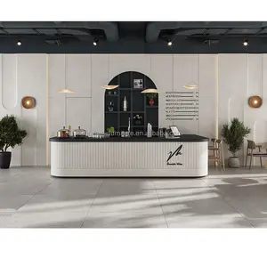 高级咖啡店柜台豪华咖啡店固定装置移动咖啡馆柜台面包店橱柜有吸引力的绉纱支架出售