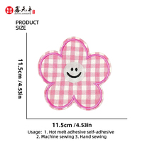 Patchs brodés mignons à carreaux, motifs dessin animé, chien, chat, fleur, à thermocoller ou à coudre pour vêtements, sacs, décoration DIY
