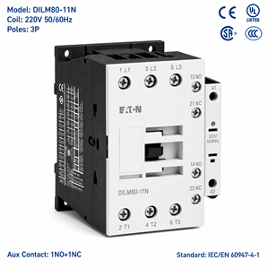 Contacteur DILM Série DILM80-11N 80A 3P 220V 50/60Hz CE pour le contrôle des moteurs de grandes pompes - Product Image 2