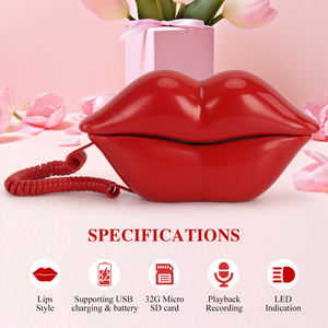 Grabadora retro en forma <span class=keywords><strong>de</strong></span> labio rojo creativo, libro <span class=keywords><strong>de</strong></span> visitas <span class=keywords><strong>de</strong></span> audio - Product Image 3