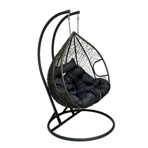 Vendite calde stile personalizzato uovo Pod pieghevole sedia, Patio esterno balcone mobili in Rattan uovo altalena sedia appesa con cuscino - Product Image 4