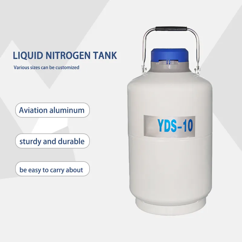 1L-10Lポータブル牛/ヤギ冷凍ザーメン液体貯蔵容器YDS6低温液体窒素デュワータンク