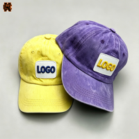 Casquette Snapback en Toile Lavée avec Logo Brodé Personnalisé, Style Vintage Usé, Protection Solaire, Unisexe, Casquette de Baseball Papa