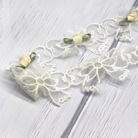 Nouveau type de ruban en dentelle en maille fait main DIY, motif papillon et fleur de mariage, pour la confection de vêtements, de textiles de maison et la décoration, vente en gros