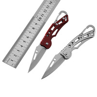 Couteau pliant mini porte-clés tout métal de qualité supérieure, outil de poche EDC ultra-léger en acier inoxydable pour le camping en plein air et l'usage quotidien