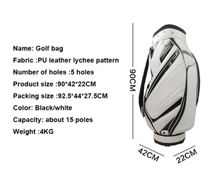 Dericsson Sunday bolsa de golf de cuero impermeable bolsa de golf personalizada - Product Image 5