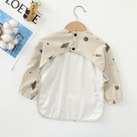Combinaisons imperméables à manches longues pour enfants bébé mangeant des vêtements bébé bavoir