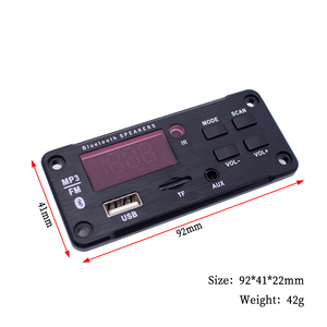 Amplificateur 2*40W 80W pour voiture, module radio FM USB TF, décodeur MP3 WMA, lecteur MP3 avec télécommande - Product Image 5