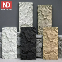 Panneaux muraux décoratifs en pierre PU en polyuréthane, panneaux de revêtement en pierre artificielle à joint sans soudure, briques décoratives