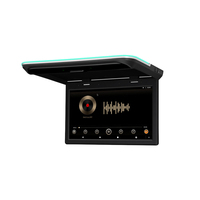 Monitor de Techo para Auto de 15.6 Pulgadas, HD 1080P, Plegable, Reproductor MP5 con Luz Ambiental LED, Universal para Autobús y RV