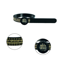 Outils de bijouterie en métal Kinway US HK Corée Japon UE, jauge de taille de bague en PU avec loupe pour le polissage de bijoux