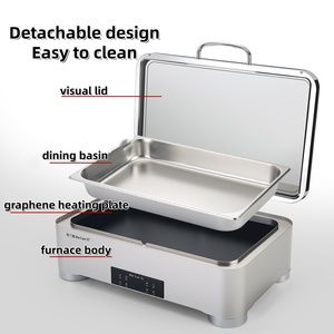 Équipement de restauration de haute qualité 5,5 L, 100 W-300 W, style carré court, réchaud à nourriture sans <span class=keywords><strong>eau</strong></span>, réchaud à <span class=keywords><strong>buffet</strong></span> pour hôtels - Product Image 6