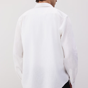 Camicie Classiche da <span class=keywords><strong>Uomo</strong></span> di Alta Qualità, Slim Fit, Comode, in <span class=keywords><strong>Misto</strong></span> <span class=keywords><strong>Lino</strong></span> a Maniche Lunghe - Product Image 6