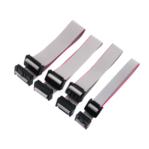 Flat <b>Ribbon</b> Cable With IDC Connectors 2x4 Pin Gray PVC Insulated Copper Core For PCB Static Installation - Product Image 1