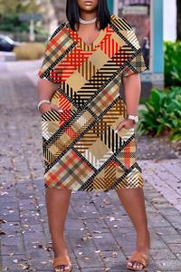 Dresses Nhà Máy Mới Nóng Mùa Hè Thời Trang Lỏng Hoa Ăn Mặc Cho Phụ Nữ Châu Phi Cộng Với Kích Thước Của Phụ Nữ <span class=keywords><strong>Midi</strong></span> Drees Phụ Nữ - Product Image 5