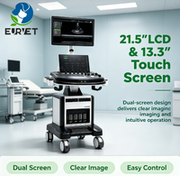 EUR VET T8-VET Échographe vétérinaire avec écran LCD 21,5 pouces, écran tactile 13,3 pouces, 4 ports pour sondes, multilingue