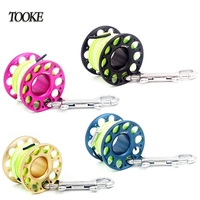 Dropshipping Petit moulinet aluminium coloré 30 mètres équipement sous-marin de plongée Blue Diving Finger Reel Spool Smb
