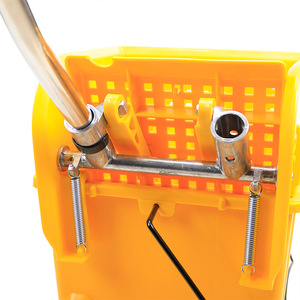 Chariot de nettoyage manuel 30L pour usage domestique et commercial, seau à serpillière lavable, essoreuse d'hôtel, essorage manuel humide et sec - Product Image 2