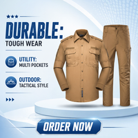 Ensemble uniforme tactique en coton IX7, uniforme de sécurité, combinaison d'entraînement en plein air à manches longues pour les instructeurs - Vente en gros d'usine