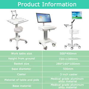 Bệnh viện di động Điều Dưỡng giỏ máy tính xách tay và máy tính y tá giỏ hàng y tế phòng khám Nha khoa xe đẩy với ngăn kéo - Product Image 6